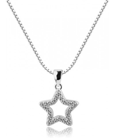 Sterling Silver CZ Star Necklace for Children, Kids, Toddlers, Little Girls, Teens or Women 16-18 inch (adjustable) $14.28 Ne...