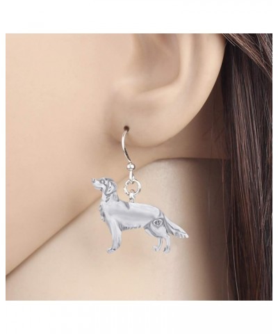 Dainty Golden Retriever Dog Earrings Vintage Dangle Drop for Women Teens Girls Aesthetic Jewelry Gifts Silver Plated Golden R...