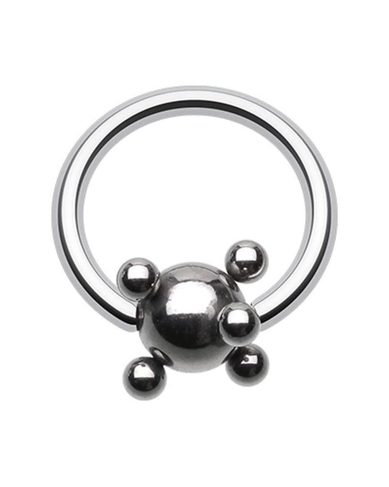 Studded Ball Steel Captive Bead Ring 16GA, Length: 5/16" (8mm), Ball: 4mm $9.34 Body Jewelry