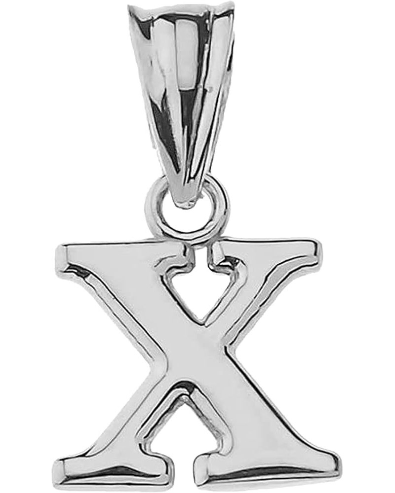 14K White Gold Fine Mini Dangling Initial A-Z Charm 1/2" Pendant - Choice of Initial Letter X $34.09 Pendants