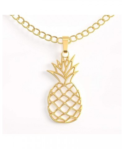 Pineapple Necklace – With Message Card Be A Pineapple -Tough But Sweet – Pineapple Gift in Silver and Gold Gold $11.27 Necklaces