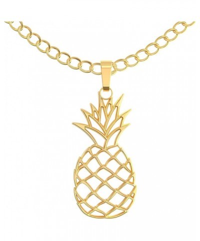 Pineapple Necklace – With Message Card Be A Pineapple -Tough But Sweet – Pineapple Gift in Silver and Gold Gold $11.27 Necklaces