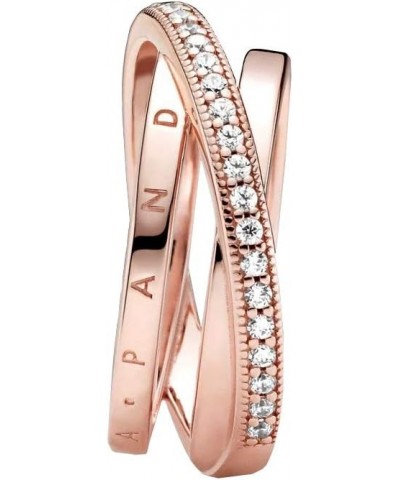 Crossover Pave Triple Band Rose Ring $59.01 Rings