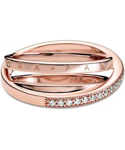 Crossover Pave Triple Band Rose Ring $59.01 Rings