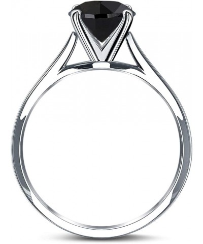 Oval Cut Cathedral Solitaire Wedding Engagement Ring Simulated Cubic Zirconia 925 Sterling Silver Simulated Black CZ $14.99 R...