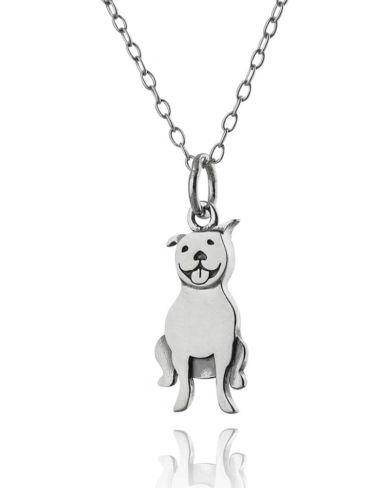 Sterling Silver 3D Dog Breed Necklaces DETAILED PIT BULL $16.92 Necklaces