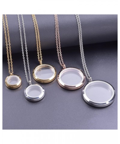 Size Round Living Memory Photo Relicario Locket Pendant Floating Picture Necklaces for Women Gift Jewelry,L268-40mm L276 $11....