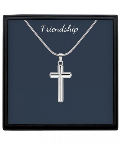 Cross Necklace for Men Faith Religious Christian Jewelry Black Silver Cross Pendant 20 Inches Chains Birthday Christmas Gifts...