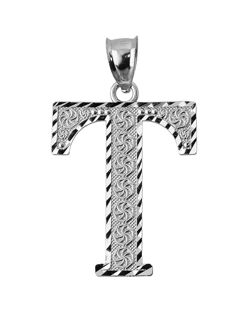 Personalized 925 Sterling Silver Initial Letters A-Z Charm Pendant 1.25 Inches T $12.74 Pendants