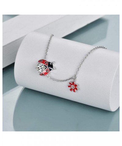 Cardinal Ladybug Turtle Frog Butterfly Bracelet Anklet Women's Sterling Silver Animal Bracelet Jewellery, Women's Gift for Mo...