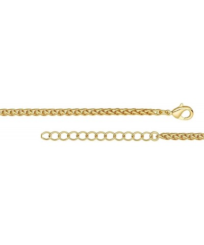 Gold 3.2mm Thick Ponytail/Foxtail/Wheat Weave Necklace Chain with Extender - Any Length 40.0 Inches $9.82 Necklaces