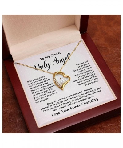 To my one and only angel necklace gift for Fiancee, wife, soulmate, girlfriend, My Angel Forever from charming prince Necklac...