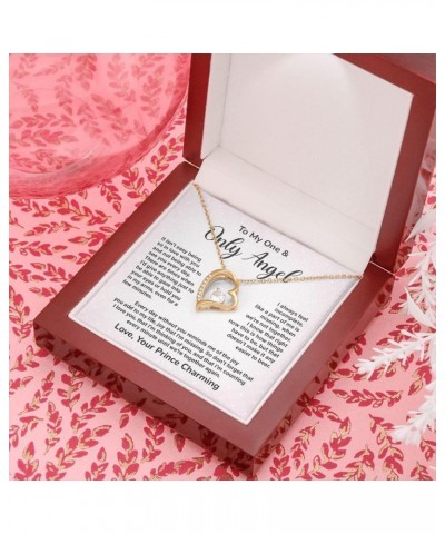 To my one and only angel necklace gift for Fiancee, wife, soulmate, girlfriend, My Angel Forever from charming prince Necklac...