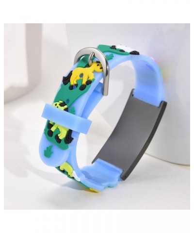 Medical Bracelet for Boys Girls Kids - Free Engraving Adjustable Silicone Rubber Emergency Medical Alert ID Bracelet with Fre...