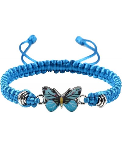 Butterfly Bracelets For Women Adjustable Rope String Bracelet Butterfly Cute Charm Bracelet Girl Bracelets Jewelry Gift Blue ...