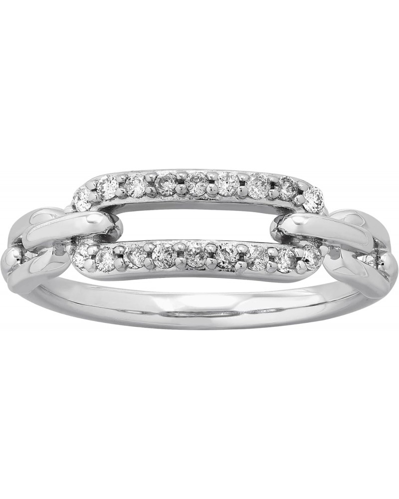 1/6 cttw Diamond Chain Link Ring in Sterling Silver $51.25 Necklaces