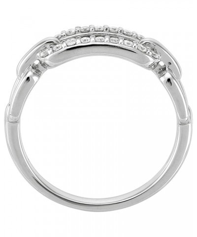 1/6 cttw Diamond Chain Link Ring in Sterling Silver $51.25 Necklaces