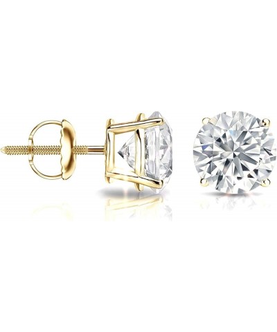 .05-1.00 Carat Natural Round Solitaire Diamond Stud Earrings For Women Girls infants 14k Yellow or White or Rose/Pink Gold 4-...