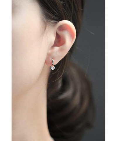 925 Silver Needle Simple Shiny Zircon Earrings Gold Plating Jewelry Crystal Stud Earrings Women (Color : Gold5) Gold11 $11.66...