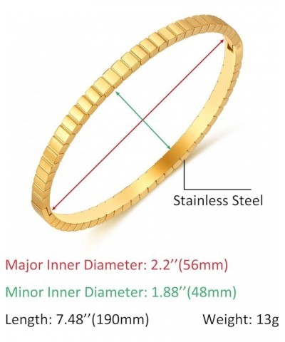 Bangle Bracelets for Women Stainless Steel Jewelry Love Gift for Girls gold simple $13.77 Bracelets