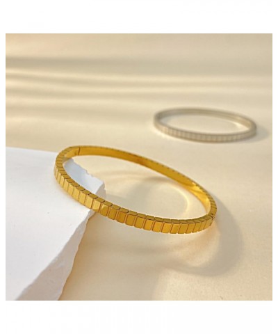 Bangle Bracelets for Women Stainless Steel Jewelry Love Gift for Girls gold simple $13.77 Bracelets