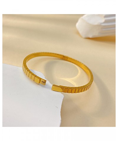 Bangle Bracelets for Women Stainless Steel Jewelry Love Gift for Girls gold simple $13.77 Bracelets