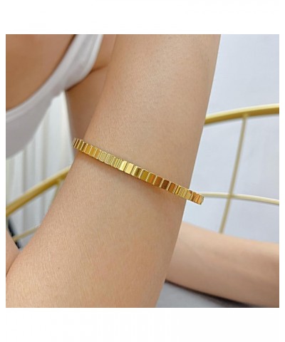 Bangle Bracelets for Women Stainless Steel Jewelry Love Gift for Girls gold simple $13.77 Bracelets