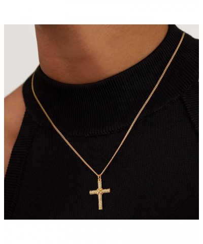 Cross Necklace for Women 14K Gold Plated Cubic Zirconia Cross Pendant Necklaces Christian Jewelry Gifts for Women CZ Crossove...