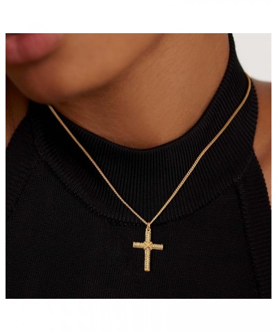 Cross Necklace for Women 14K Gold Plated Cubic Zirconia Cross Pendant Necklaces Christian Jewelry Gifts for Women CZ Crossove...