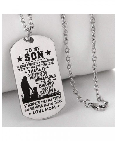 Christian Scripture Religious Dog Tag Necklace,Catholic Bible Verse Baptism Confirmation Sacrament Gifts My son-if ever there...