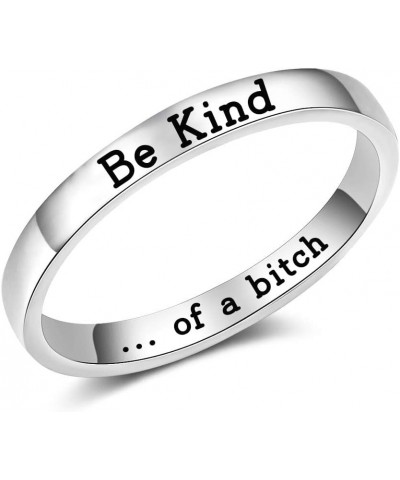 Rings for Women Engraved Ring Inspirational Motivational Be Kind Funny Gift Silver color 6 $14.08 Rings