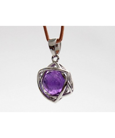 COSUMOSU Gemstone Rhodochrosite Amethyst 925 Sterling Silver 6 point star Pendant Amethyst $13.62 Necklaces