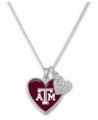 Texas A&M Aggies Amara Crystal Heart Silver Chain Necklace Jewelry Gift TAMU $14.29 Necklaces