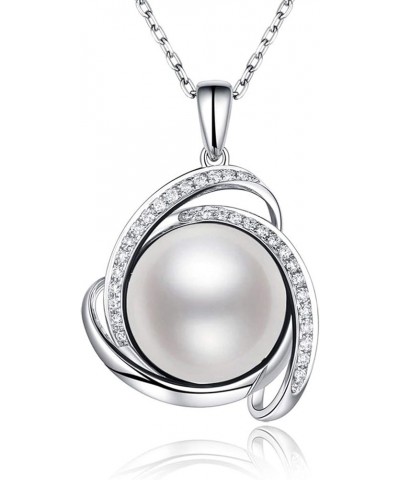 Fine Jewelry Women Gifts 925 Sterling Silver Freshwater Cultured Teardrop White Pearl Pendant Necklace Guardian heart $10.99 ...