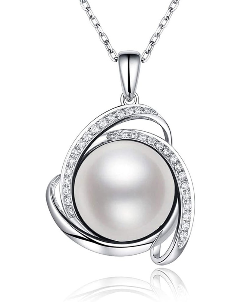 Fine Jewelry Women Gifts 925 Sterling Silver Freshwater Cultured Teardrop White Pearl Pendant Necklace Guardian heart $10.99 ...