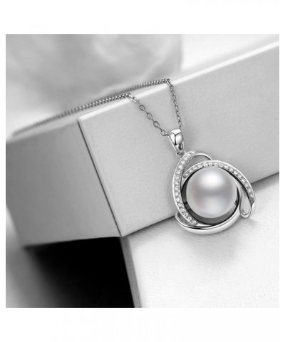 Fine Jewelry Women Gifts 925 Sterling Silver Freshwater Cultured Teardrop White Pearl Pendant Necklace Guardian heart $10.99 ...