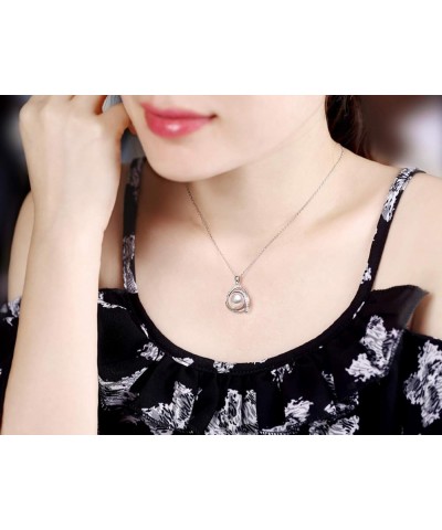 Fine Jewelry Women Gifts 925 Sterling Silver Freshwater Cultured Teardrop White Pearl Pendant Necklace Guardian heart $10.99 ...