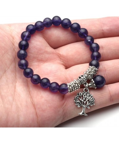 Amethyst Tree of Life Bracelet and Amethyst Crystal Heart Pendant Necklace $14.99 Necklaces