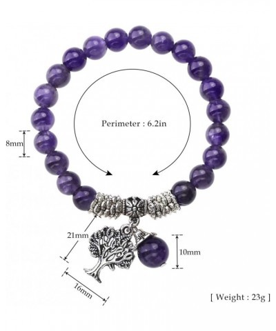 Amethyst Tree of Life Bracelet and Amethyst Crystal Heart Pendant Necklace $14.99 Necklaces