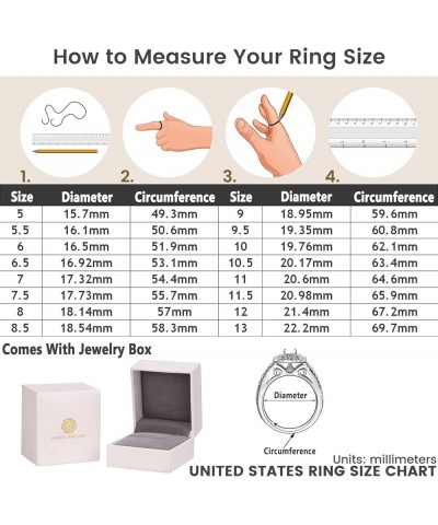 Wedding Ring Sets for Him and Her AAAAA Cz Promise Rings for Couples Women Mens Band Pear Shape Size 5-13 Men's Size 10 & Wom...