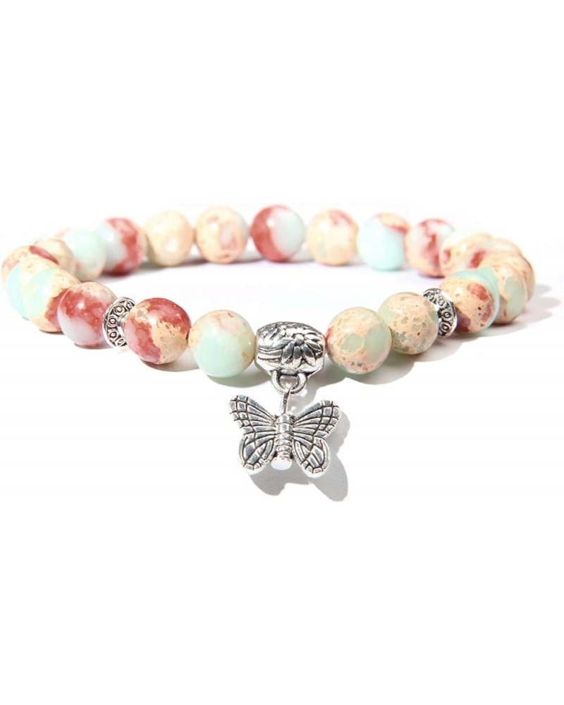 Pink Quartzs Bracelet Natural Stone Lotus Buddha Charm Bracelets for Women Men 7 Chakra Beads Turquoises Yoga Jewelry,Sodalit...