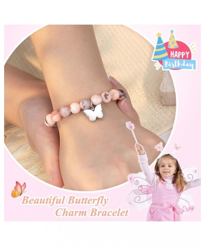 6-18 Year Old Girls Birthday Butterfly Gifts, Butterfly Natural Stone Bracelet for Daughter Granddaughter Niece Teens Girls 6...