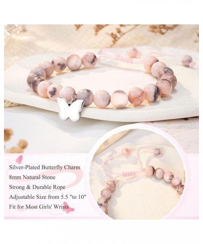 6-18 Year Old Girls Birthday Butterfly Gifts, Butterfly Natural Stone Bracelet for Daughter Granddaughter Niece Teens Girls 6...