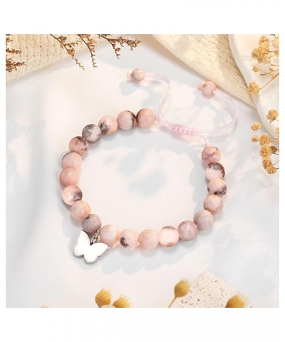 6-18 Year Old Girls Birthday Butterfly Gifts, Butterfly Natural Stone Bracelet for Daughter Granddaughter Niece Teens Girls 6...