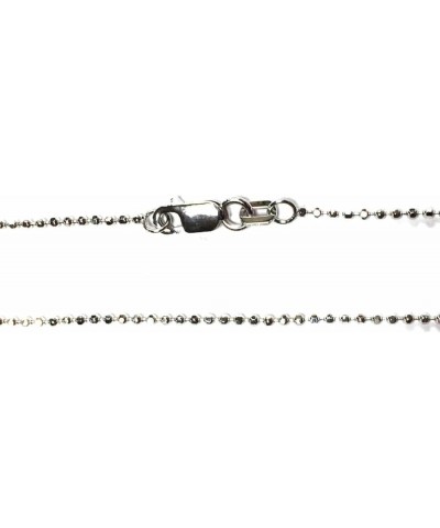 14kt 14K White Gold 16" 18" 20" 24" 1.2mm Diamond Cut Ball Bead Necklace Chain 16.0 Inches $67.50 Necklaces