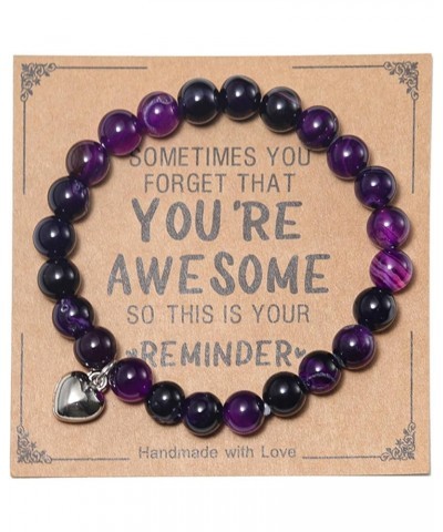 Natural Stone Inspirational Bracelet Sometimes You Forget that You Are Awesome Unique Birthday Christmas Healing Stress Relie...