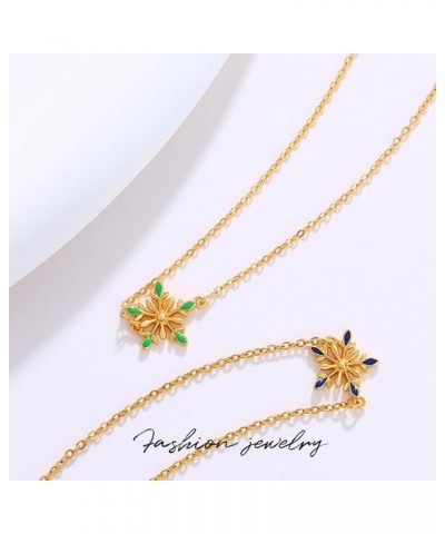 18K Gold Plated Snowflake Earrings Bracelet Jewelry Set for Women Girls,Adjustable Colorful Enamel Xmas Snowflake Bracelet & ...