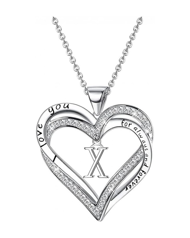 Letters Necklace Jewelry Heart Pendant Necklace Silver Plated Dainty Initial Alphabet Letter Charm Necklace X $3.93 Necklaces