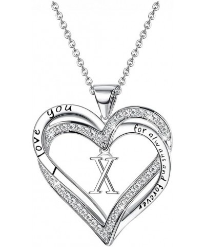 Letters Necklace Jewelry Heart Pendant Necklace Silver Plated Dainty Initial Alphabet Letter Charm Necklace X $3.93 Necklaces