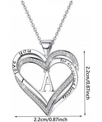 Letters Necklace Jewelry Heart Pendant Necklace Silver Plated Dainty Initial Alphabet Letter Charm Necklace X $3.93 Necklaces